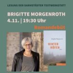 Brigitte Morgenroth liest aus ihrem Roman HINTER HÖFEN im Literaturhaus Darmstadt